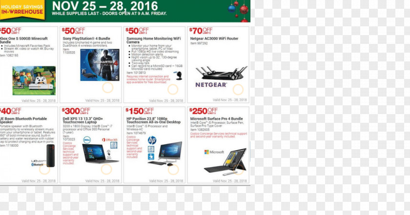 Black Friday Flyer Costco Discounts And Allowances Coupon Kohl's PNG