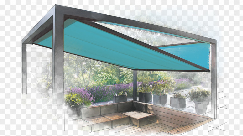 Roof Garden Sonnenschutz Awning Pergola PNG