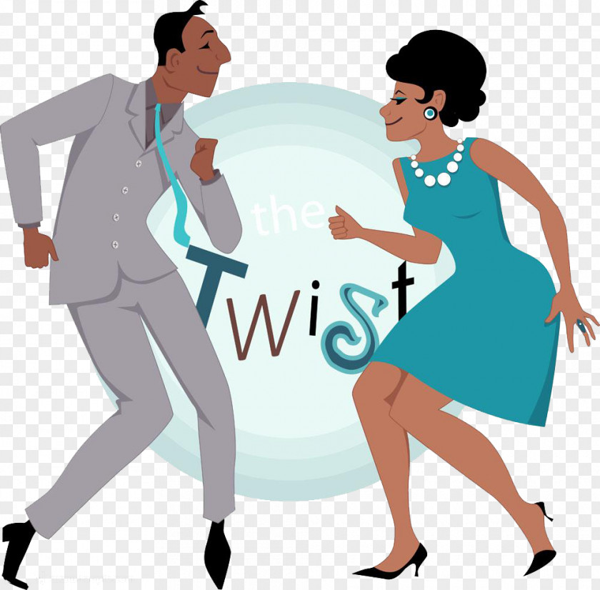 Cartoon Dancing Men And Women Twist Royalty-free Dance Clip Art PNG
