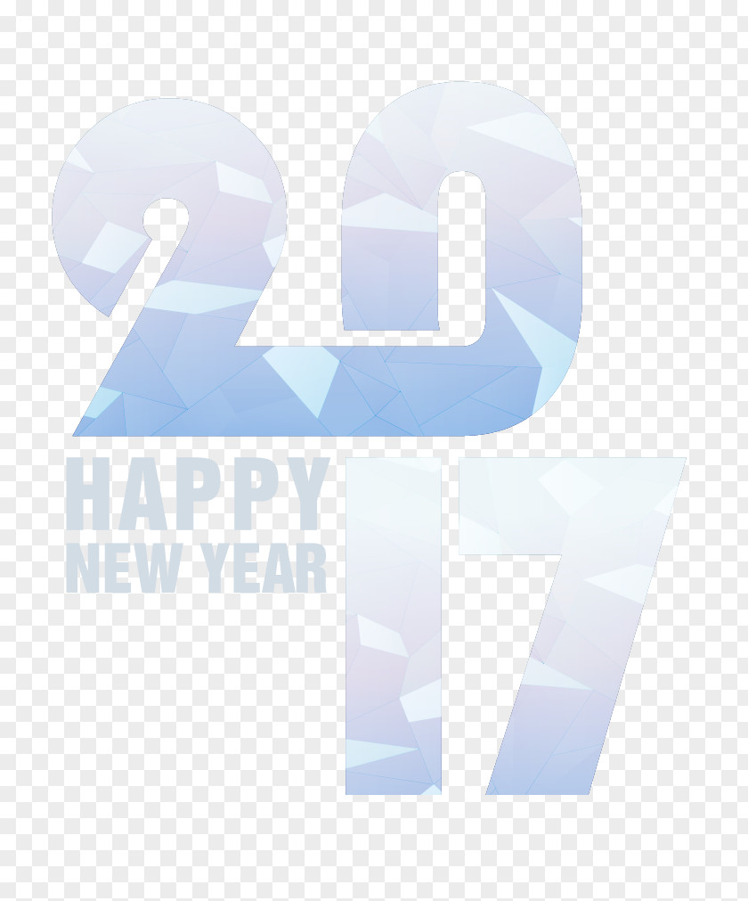 Vector Happy New Year 2017 Font Typeface PNG