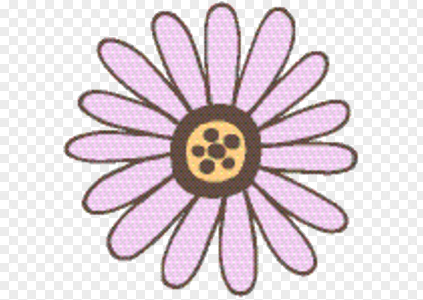 Wildflower African Daisy Pink Flower Cartoon PNG