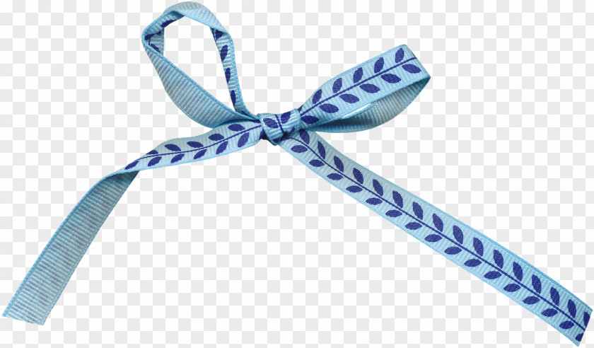 Blue Ribbon Bow Butterfly PNG