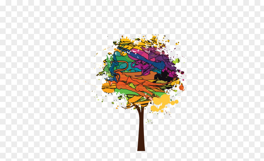 Colorful Tree Chart Clip Art PNG