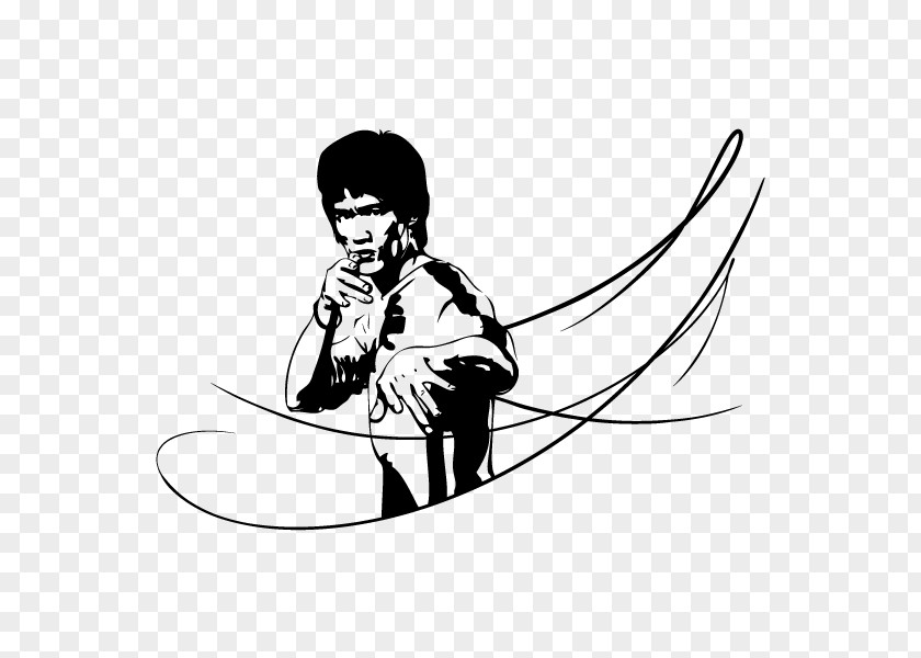 Cartoon Bruce Lee Sticker Decal Kung Fu Long Beach International Karate Championships PNG