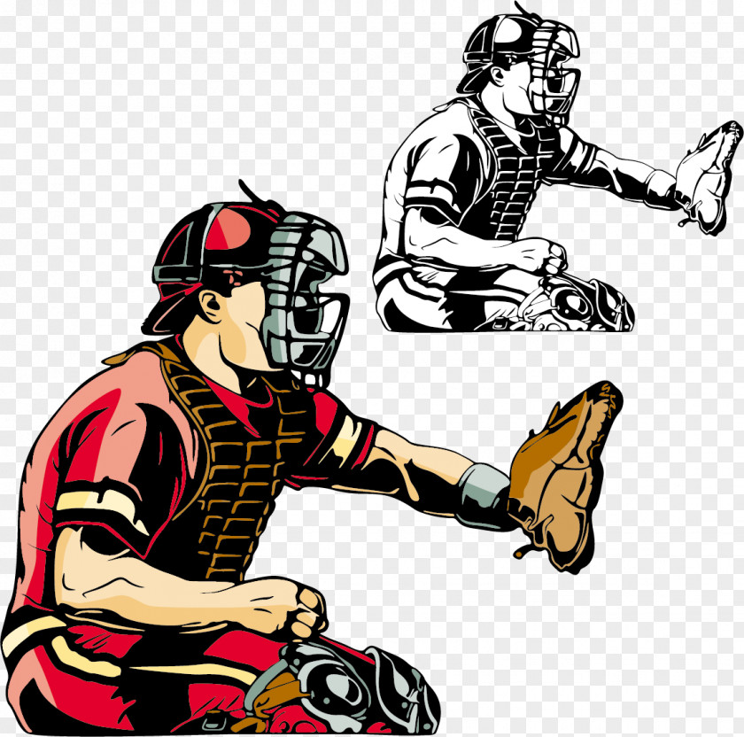 Comic Style Baseball Vector Material Player Sport Athlete PNG