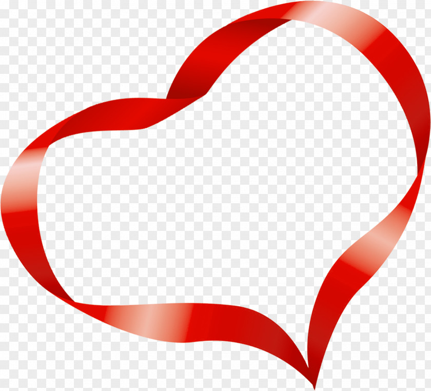 Heart Pattern Ribbon Red Image PNG