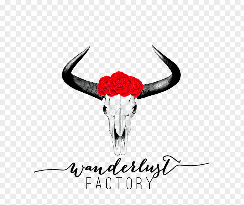 Wanderlust Cattle Logo World Map Font PNG