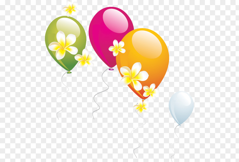 Balloon Flower Color Graphics Birthday PNG