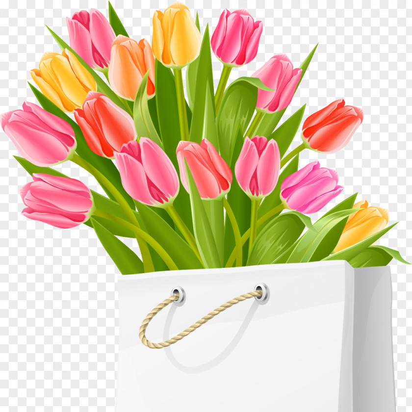 Gray Flowers Flower Bouquet Tulip Clip Art PNG