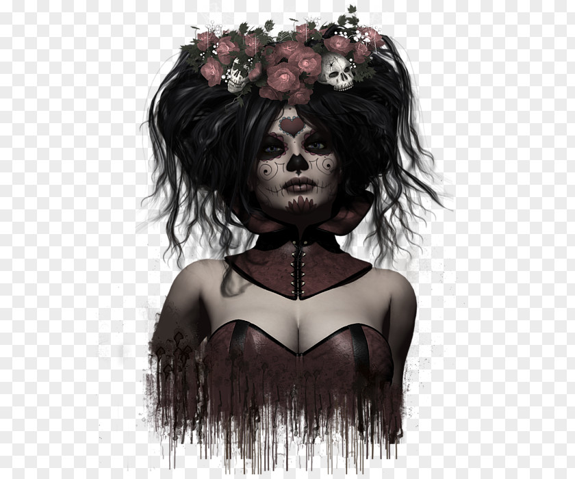 La Catrina Frida Kahlo Calavera Day Of The Dead Art PNG