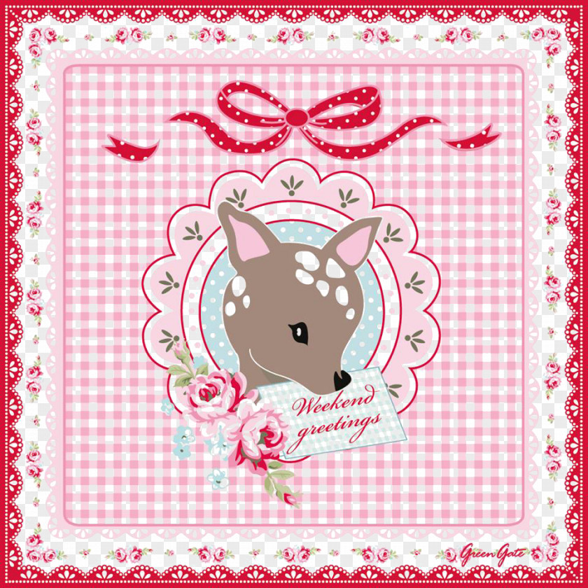 Lovely Hand-painted Decorative Pattern Deer Paper Decoupage Napkin Drawing PNG