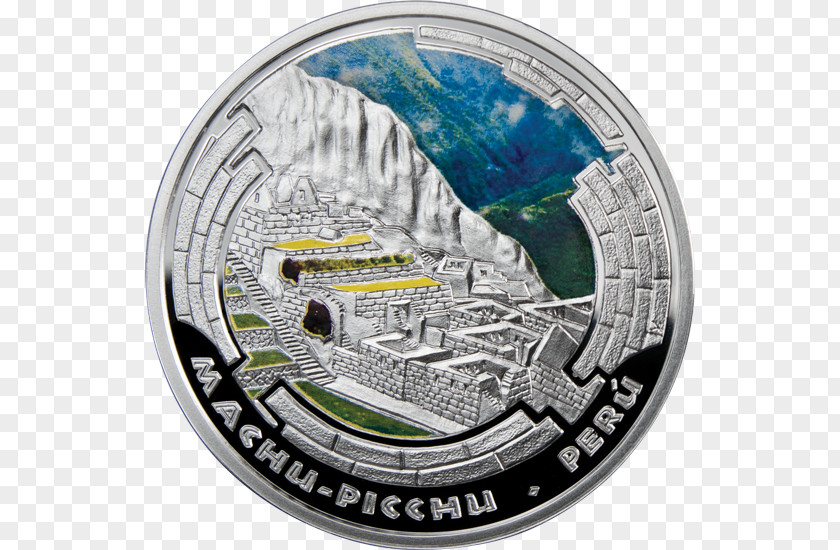 Machu Picchu Andorra Colosseum New7Wonders Of The World Coin PNG