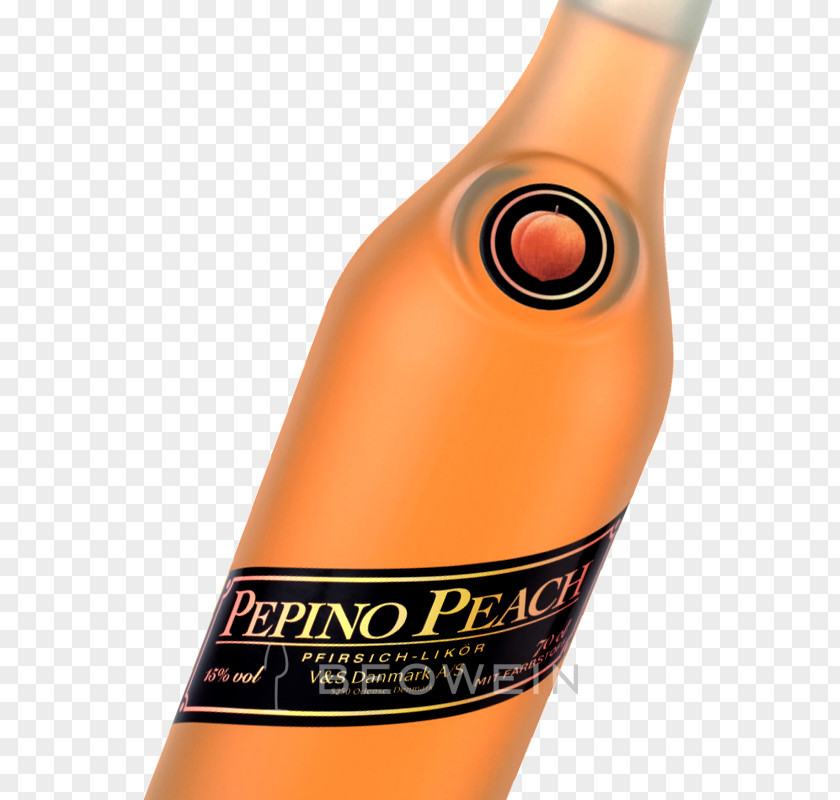 Tasting Peach Liqueur Bottle Product PNG