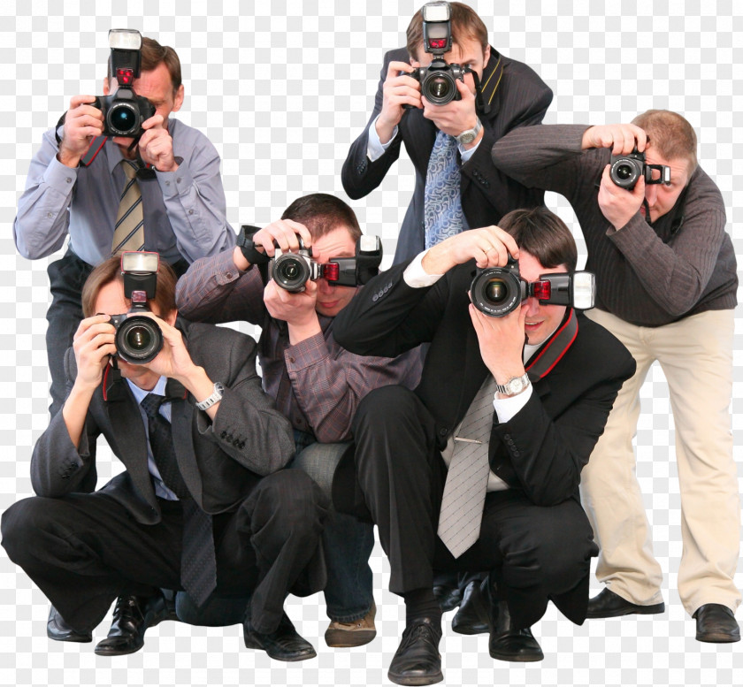 A Group Of Photographers Photographer Stock Photography Paparazzi Celebrity PNG