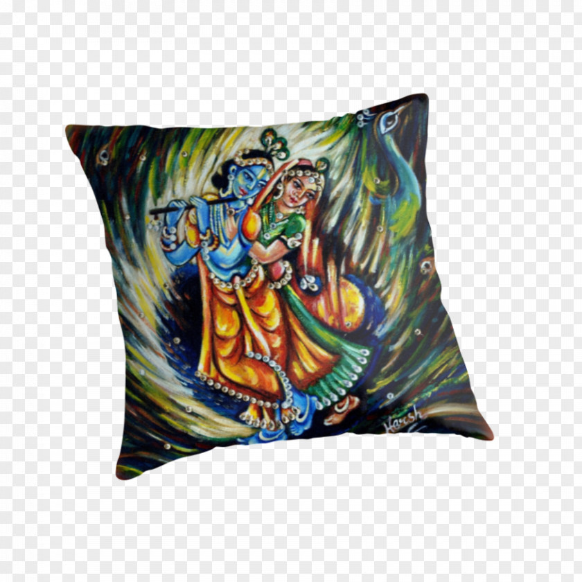 Radha Krishna Towel Duvet Pillow PNG