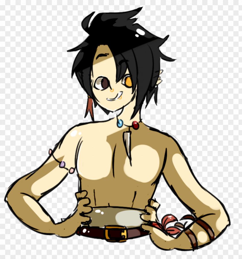 Shen Line Art I Totally Messed Up Black Hair Clip PNG