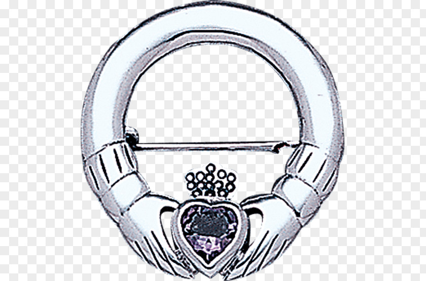 Silver Claddagh Ring Material Body Jewellery Brooch PNG