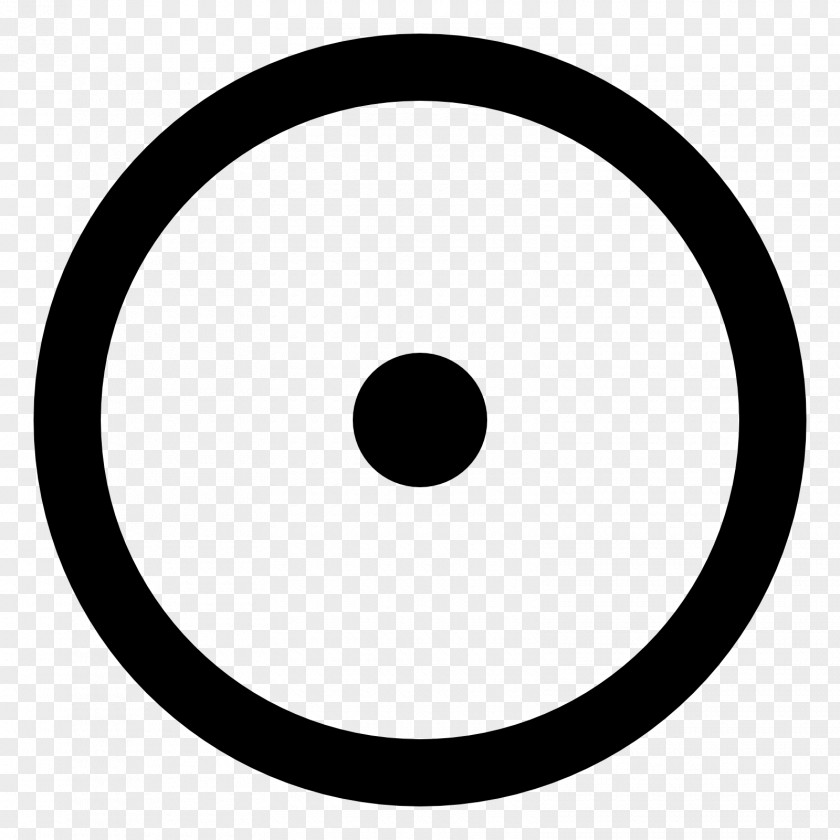 Circled Dot Solar Symbol Alchemical PNG