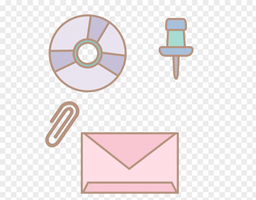 Envelopes Cartoon Pushpin Paper Drawing Pin PNG