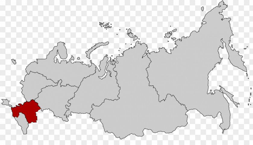 Map Southern Federal District Central Russia Republics Of PNG