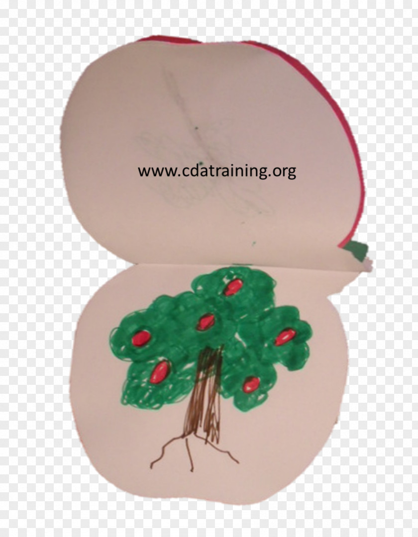 Apple Paper Tree Climbing Christmas Ornament PNG