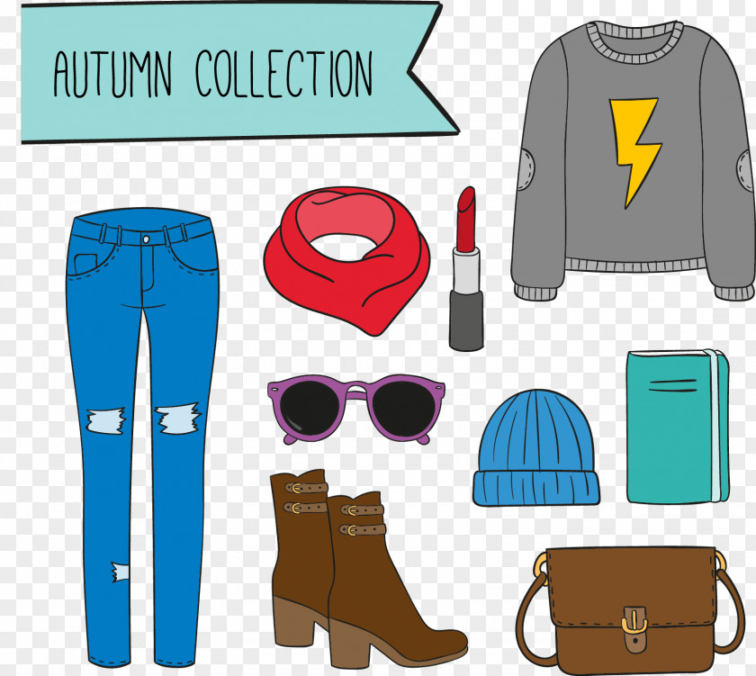 Autumn Clothing With Creative T-shirt Sleeve Illustration PNG