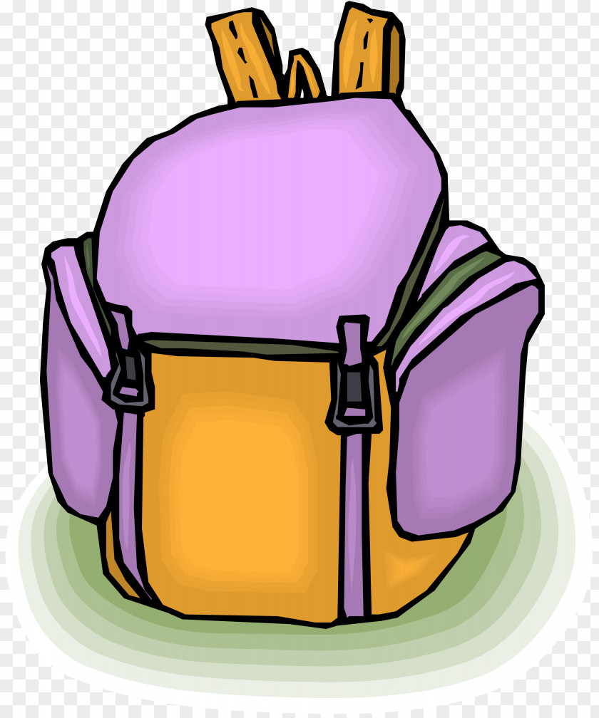Cartoon Backpack Product Design Clip Art Purple PNG