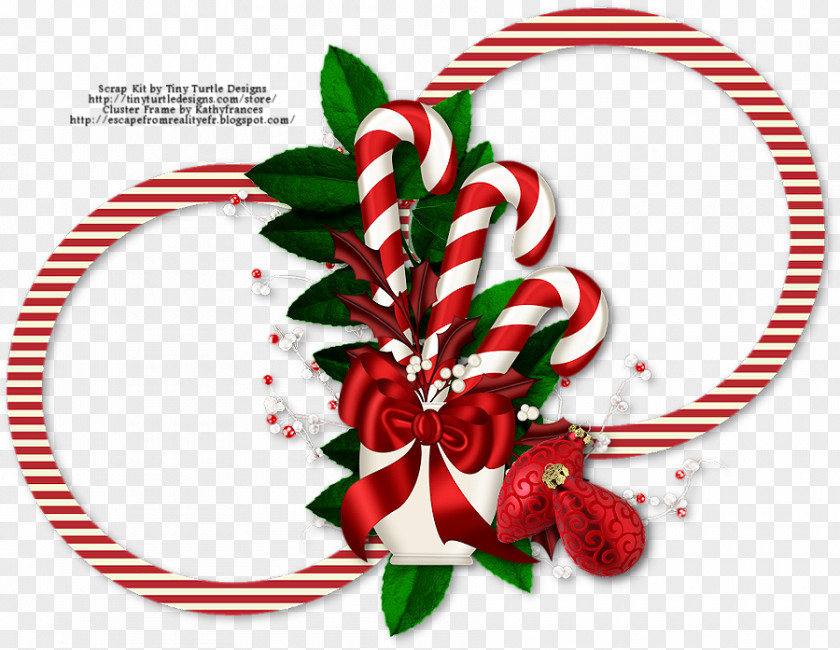 Christmas Ornament Candy Cane Floral Design Cut Flowers PNG
