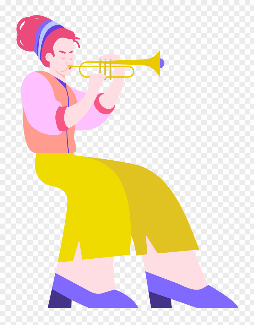 Playing The Trumpet Music PNG