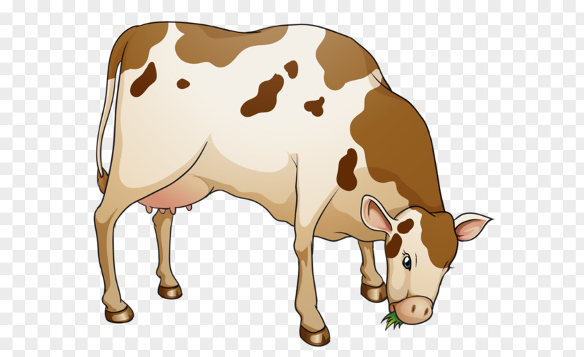 Dairy Cattle Grazing Clip Art PNG