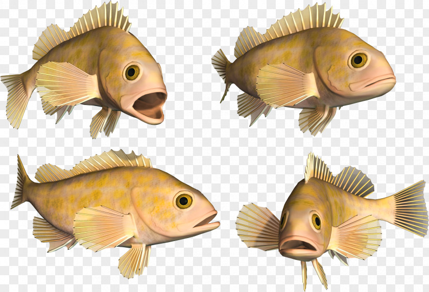 Retro Cartoon Fish Deep Sea PNG