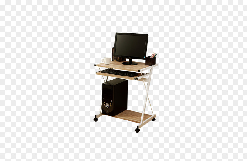 Wood Computer Desk Table Desktop Computers PNG