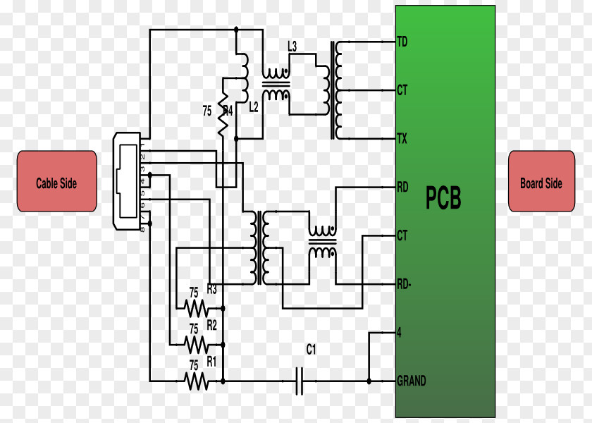 Electrical Network Registered Jack 8P8C Modular Connector PNG