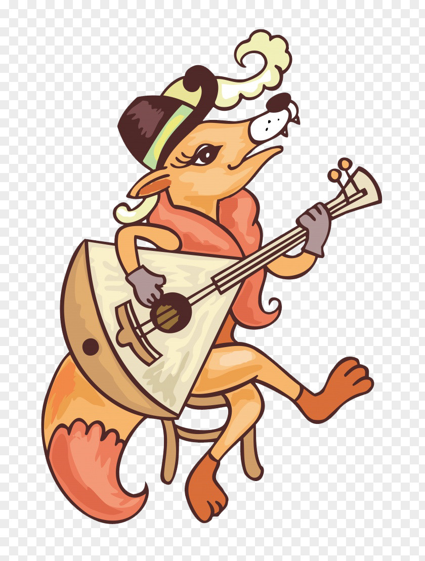 Guitar Little Fox Balalaika Musical Instrument Gusli String Domra PNG