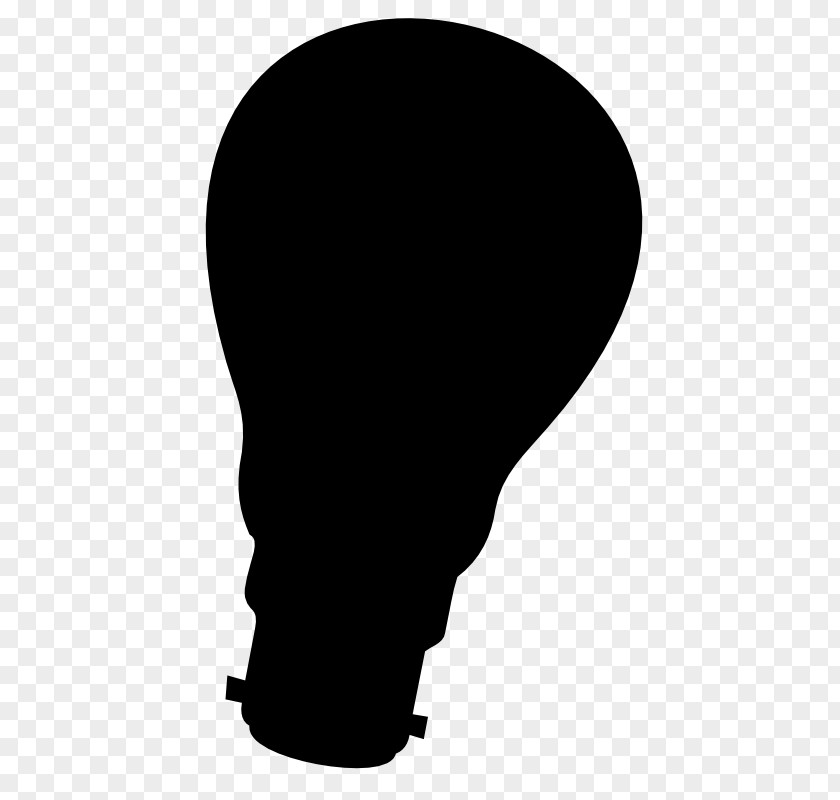 Images Of A Light Bulb Black And White Silhouette Font PNG
