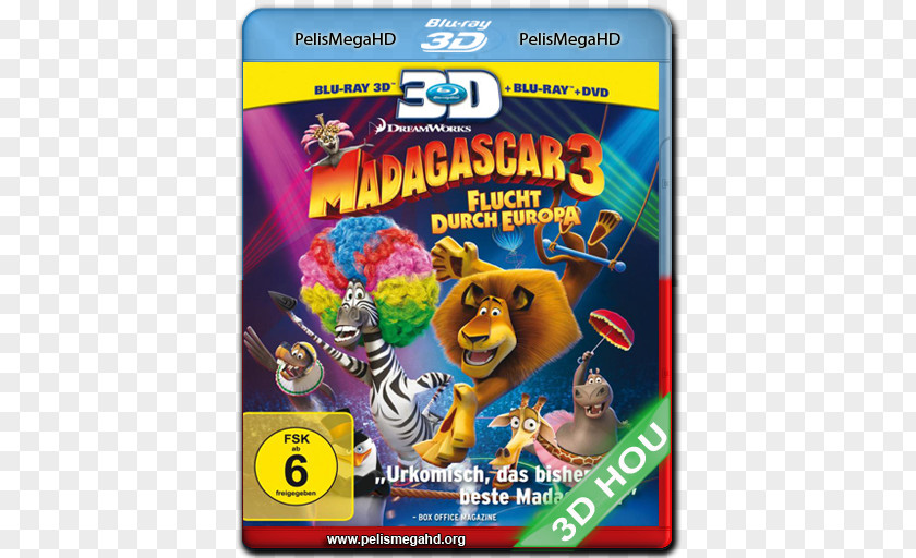 Madagascar Gloria Blu-ray Disc 3D Film Digital Copy PNG
