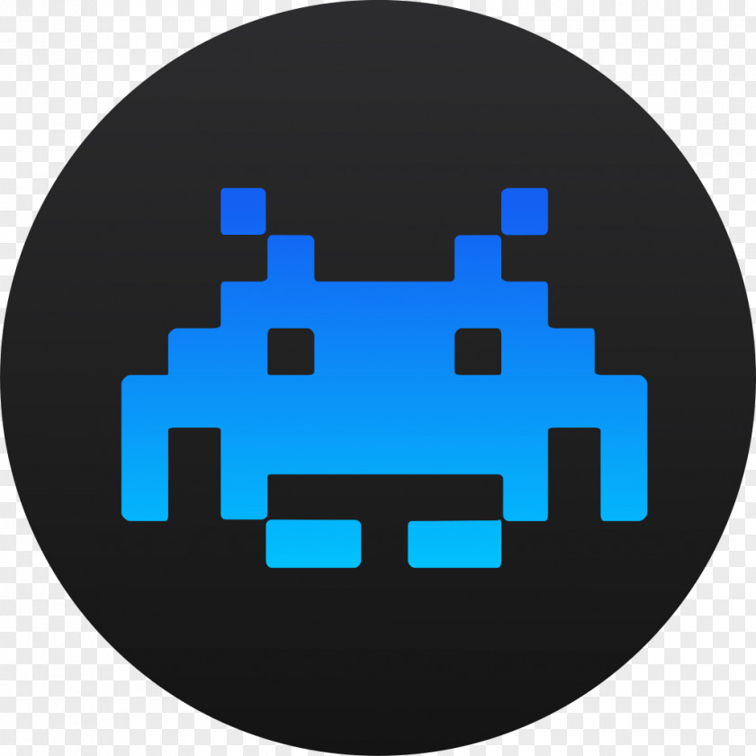 Electric Blue Emoticon Pacman Pixel Art PNG