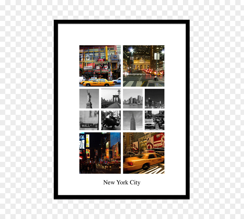 New York Street Photo Collage Picture Frames Photography PNG