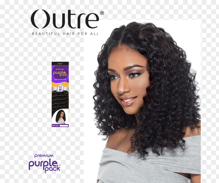 Purple Wave Artificial Hair Integrations Lace Wig Braid Hairstyle PNG