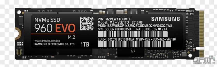 Samsung Solid-state Drive 960 EVO M.2 SSD NVM Express 850 PNG