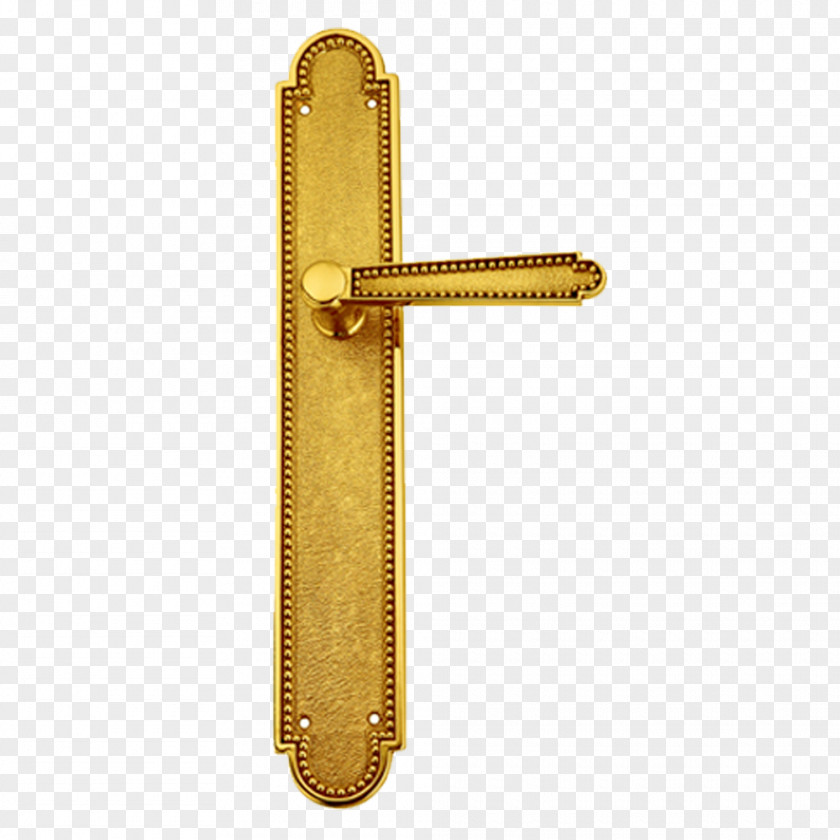 Security And Maintenance Door Handle Brass Lock PNG