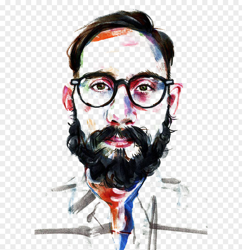 Bearded Man Picture Sketch Tom DesLongchamp Beard Drawing Illustration PNG