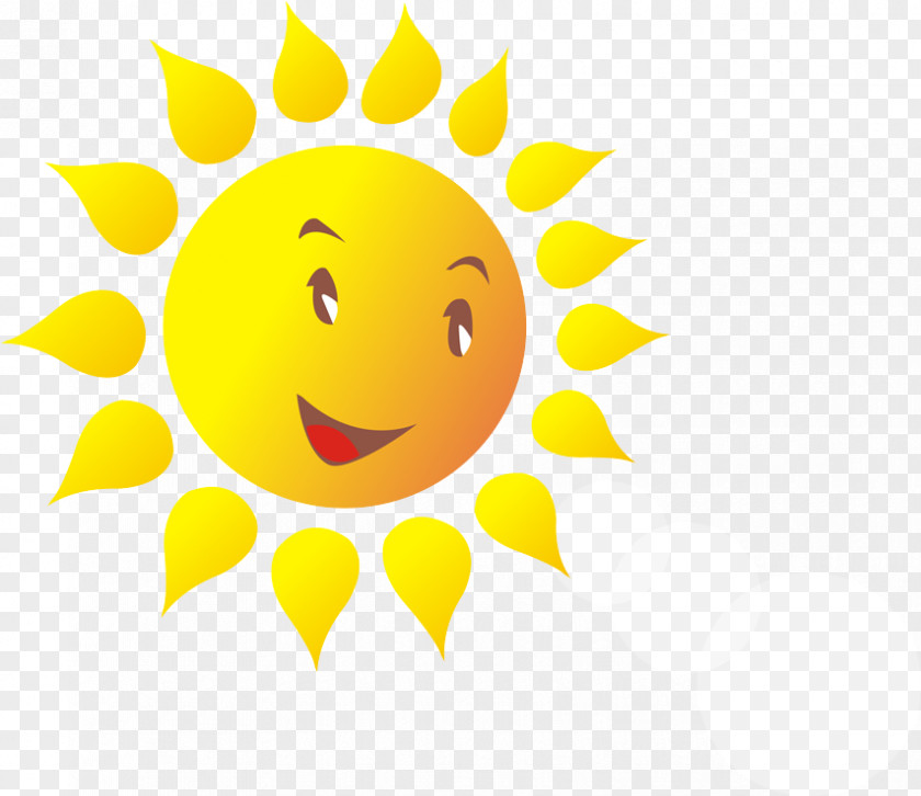 Cartoon Sun Smiley Clip Art PNG