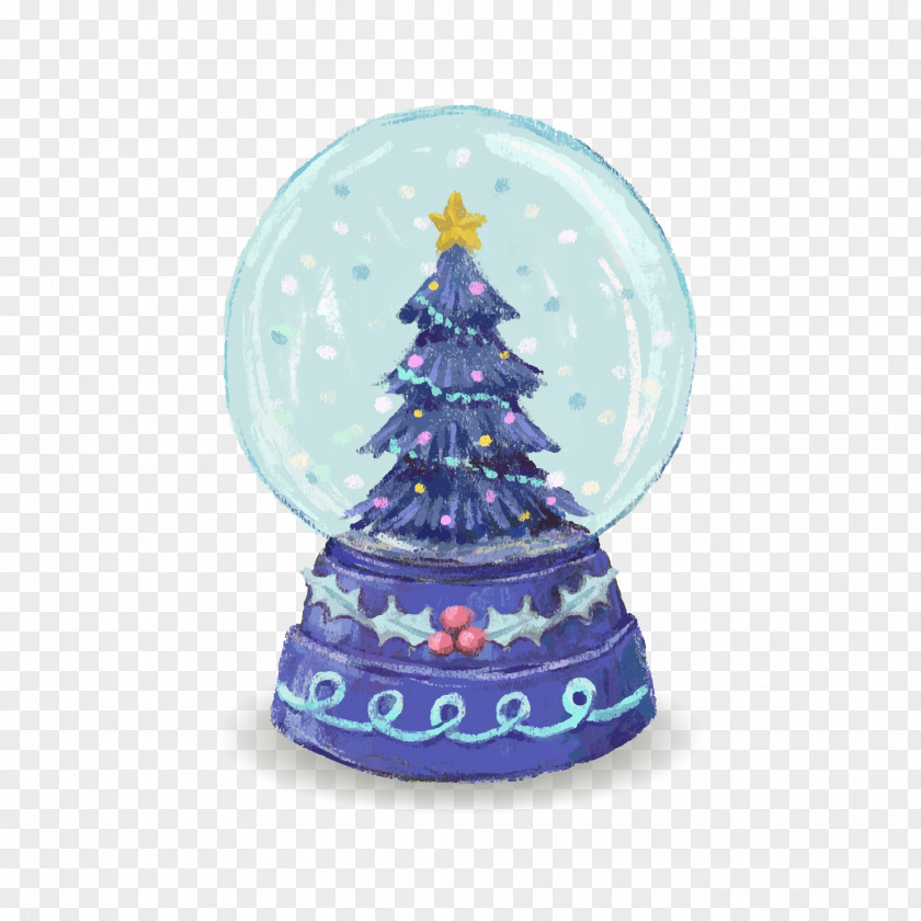 Christmas Tree Vector Crystal Ball Santa Claus PNG