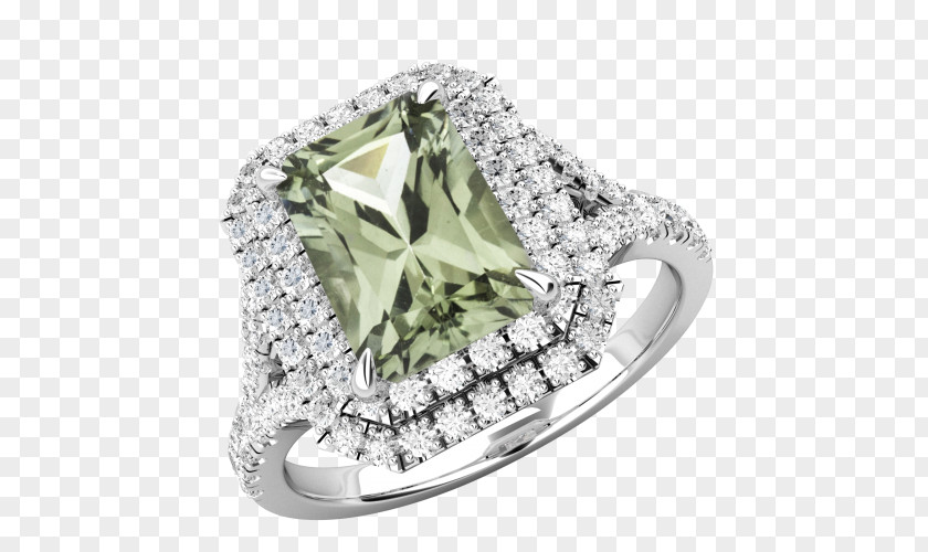 Sapphire Diamond Ring Settings Cut Engagement Emerald PNG
