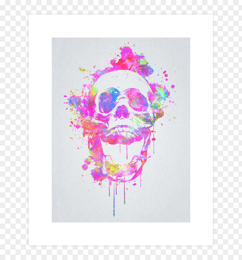 T-shirt Art Watercolor Painting Skull PNG