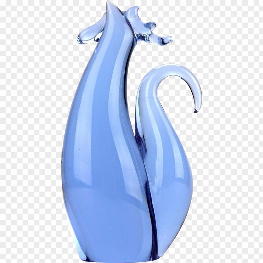 Vase Bohemian Glass Alexandrite Blue PNG