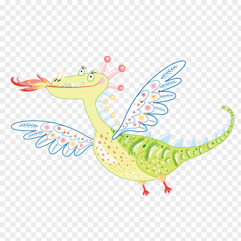 Vector Painted Dragons Dragon Painting Illustration PNG