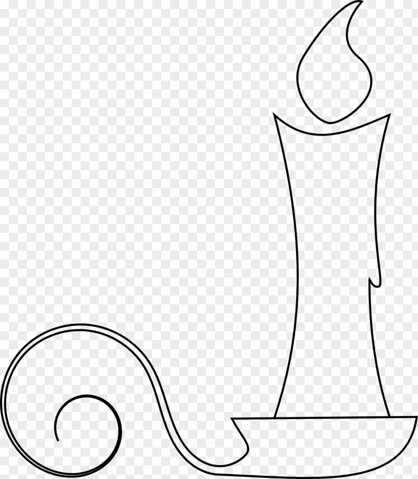 Candle Drawing Digital Stamp Christmas PNG