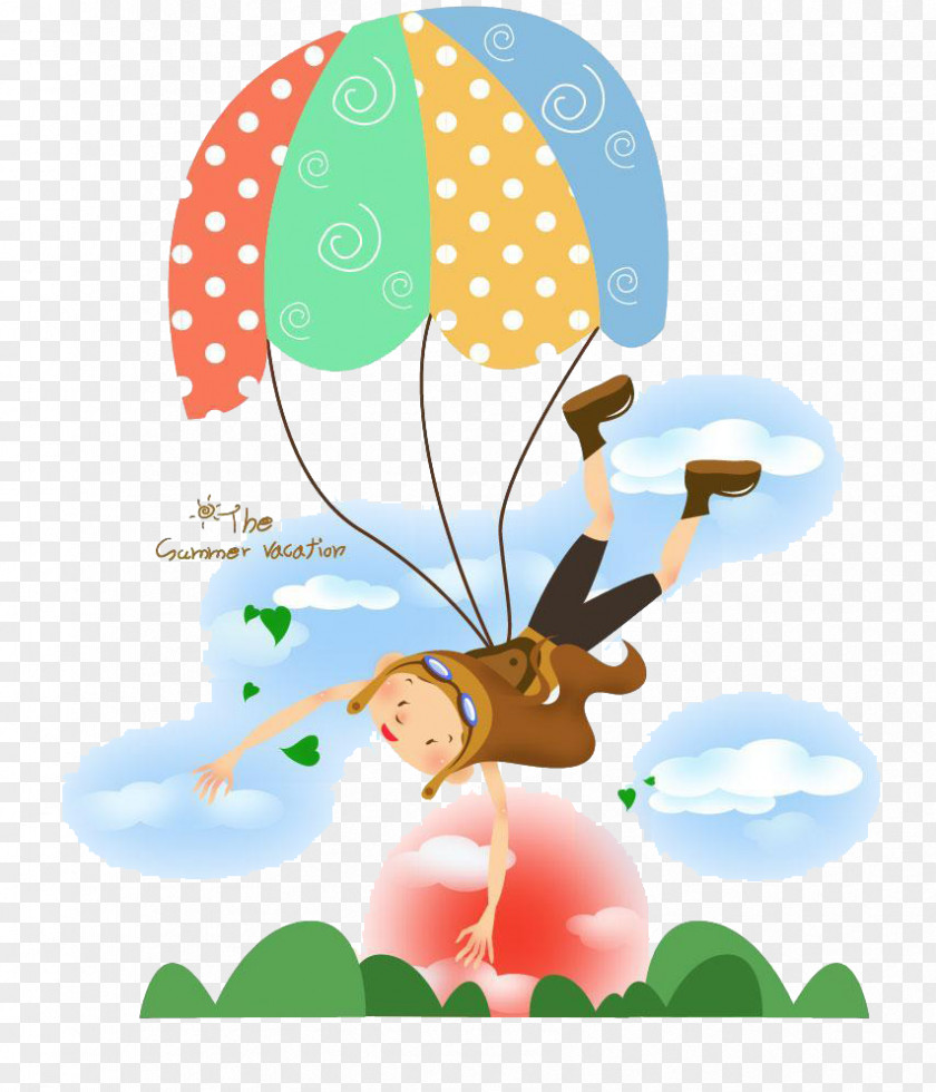 Cartoon Picture Parachute Clip Art PNG
